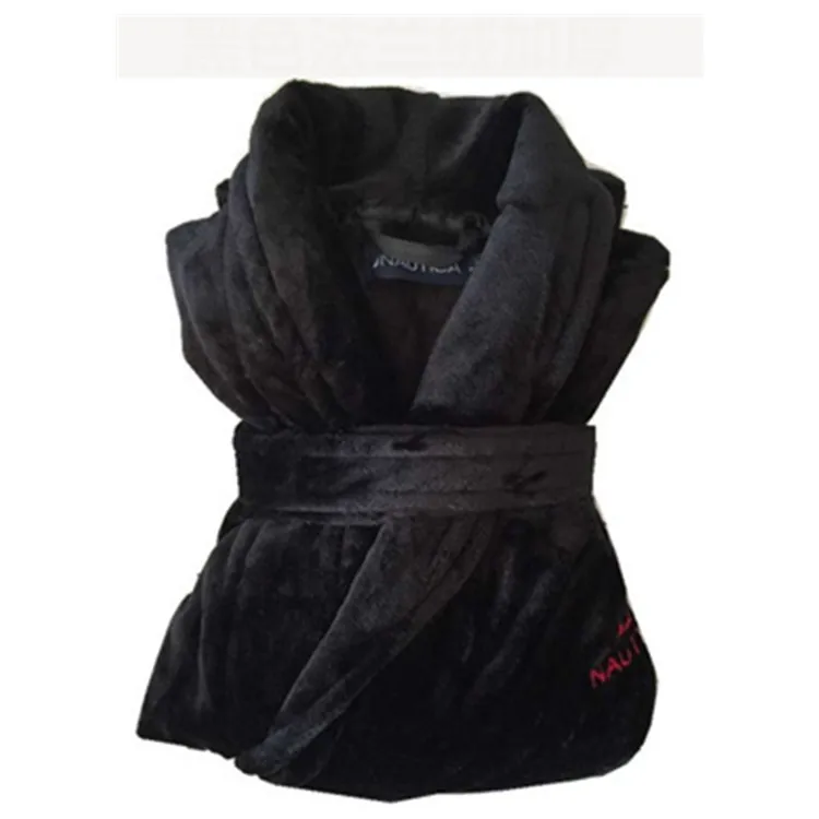 Роскошный мужской банный халат из кораллового флиса, банный халат для отеля, мужской халат, банный халат на заказ, фланелевый Халат с вышивкой для отеля