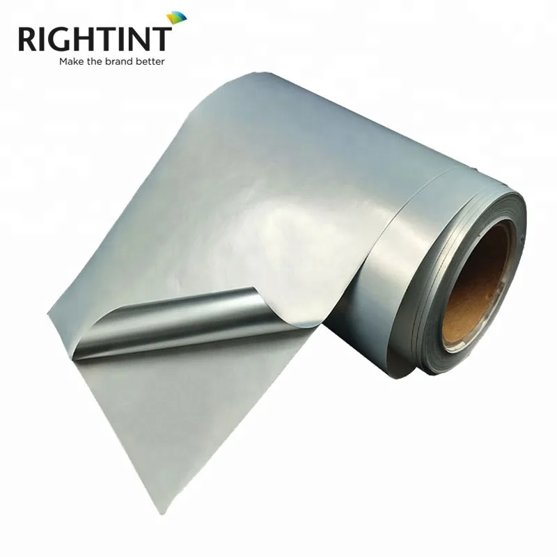Matt Silver Pet Self Adhesive Backed Mylar Paper Rolls for flexo printing
