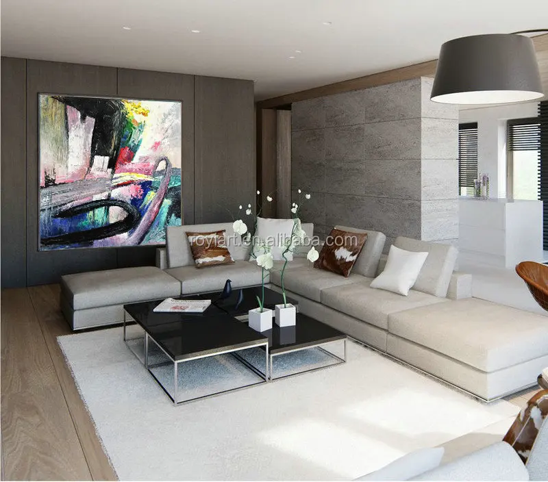 100x100cm Minimalist Vertical Modern Abstract Colorful Wall Art Picture 100% Handmade Painting For Living Room Home Decoration