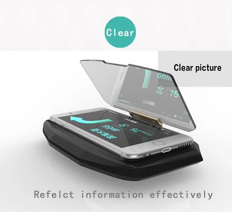 
Car GPS HUD Head Up Display Cellphone Holder Mount For Smart Phone Navigation phone cell phone 