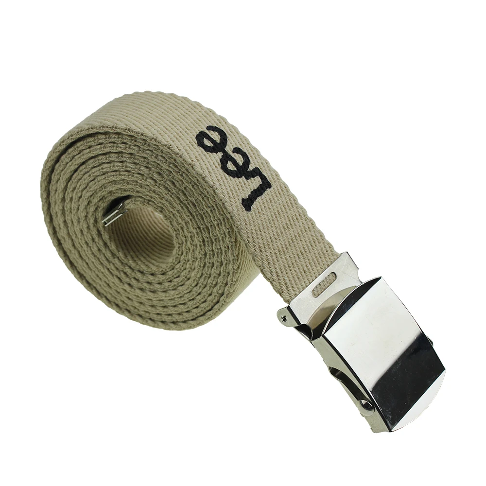 
Metal Beer Bottle Opener Buckle Cotton Canvas Belt for Promotion Gift 