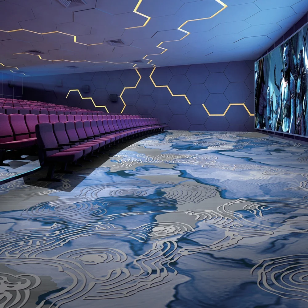 Wholesale Anti-slip Cinema Used Wall to Wall Nylon Hall Customized Rugs and Carpet Large