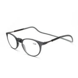 Hot sale Round tr90 clic magnetic men women reading glasses