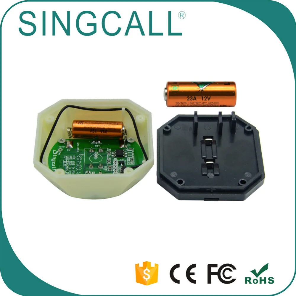 SINGCALL waterproof wrist watch receiver alert buttons maid call system