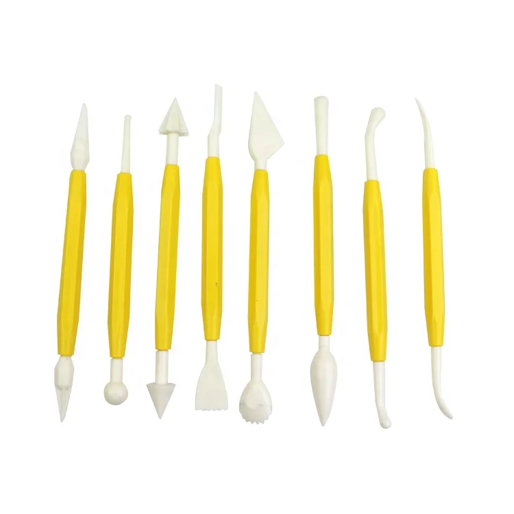 Wholesale Plastic Fondant  Cake Decorating Tools 8pcs modelling tools