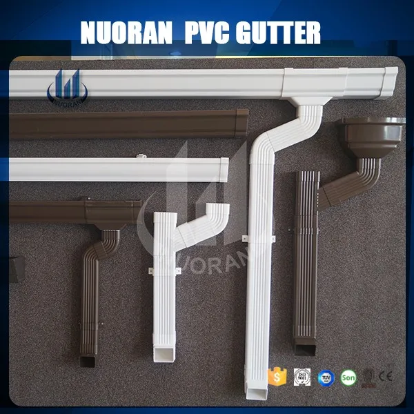 Accessories PVC Rain Gutters Images Downspouts For Greenhouses, Sizes pictures PVC Guttering Profile Rectangular Rain Gutter Pi