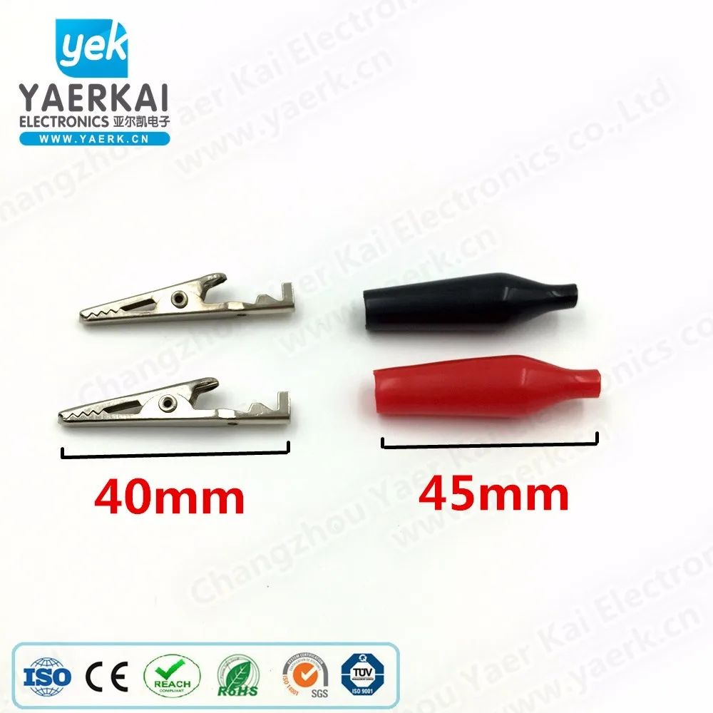 ROSH small matel strong safty crocodile alligator clip with PVC