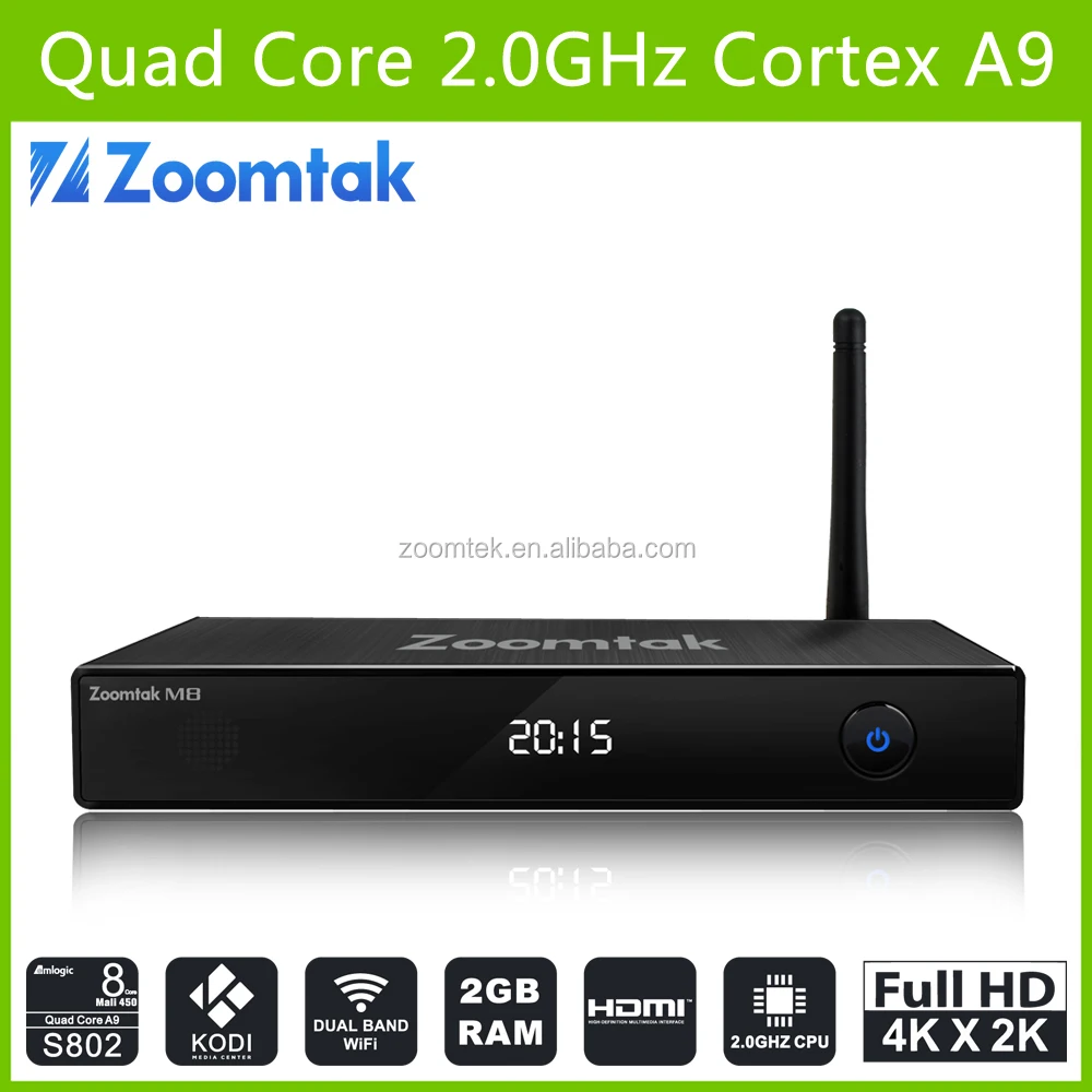 Zoomtak m8 Amlogic S802 4 К андроид box tv 2 ГБ оперативной памяти четырехъядерных процессоров