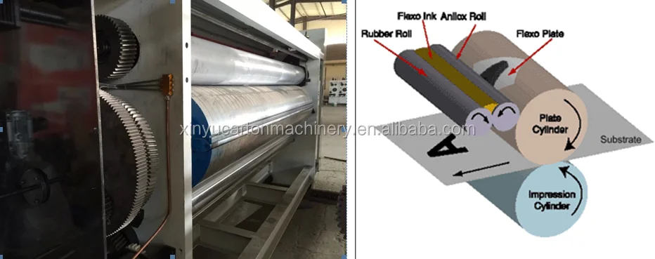 2 colors rotary die cutter with slotter flexo printing machine