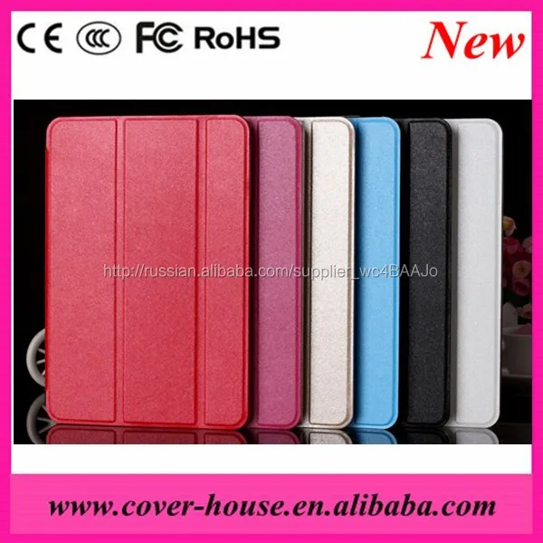 Оптовая продажа будильника функция кожаный чехол для iPad мини 3 трехместный подставка чехол 6 цвета