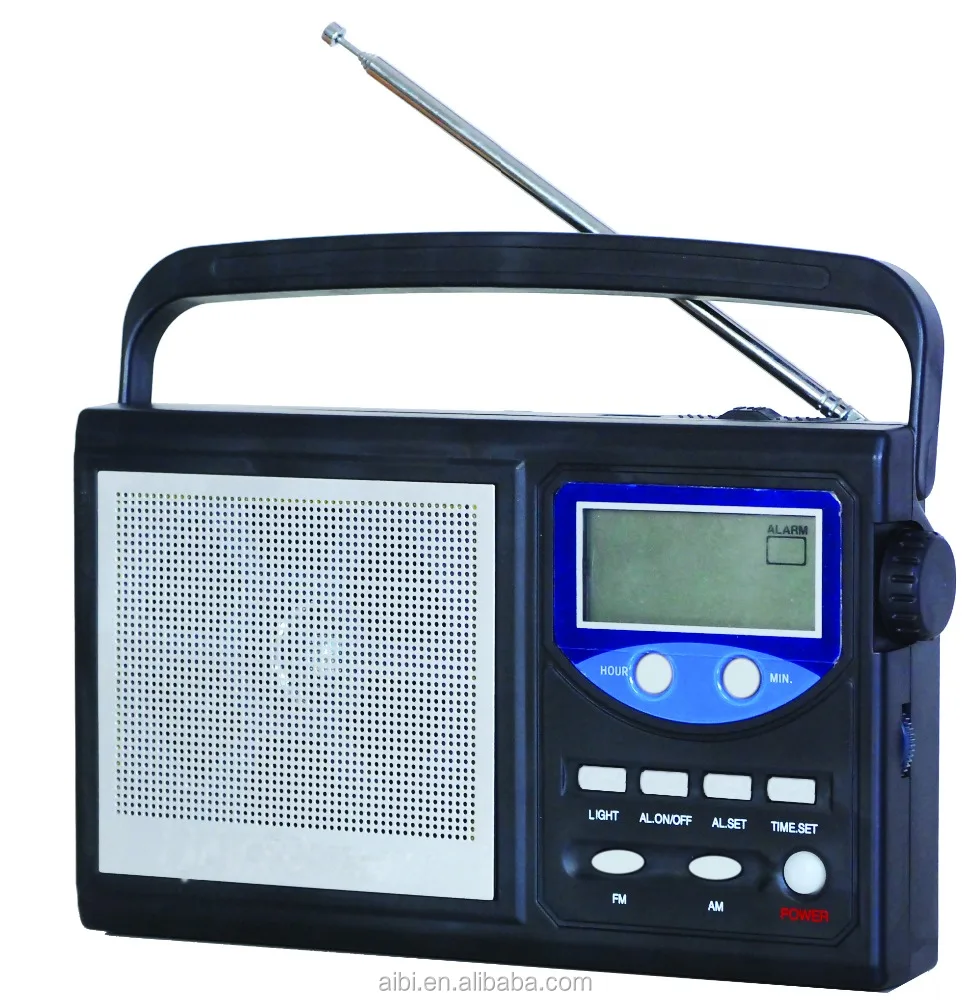 
Retro hot seller alarm clock portable radio with digital display 