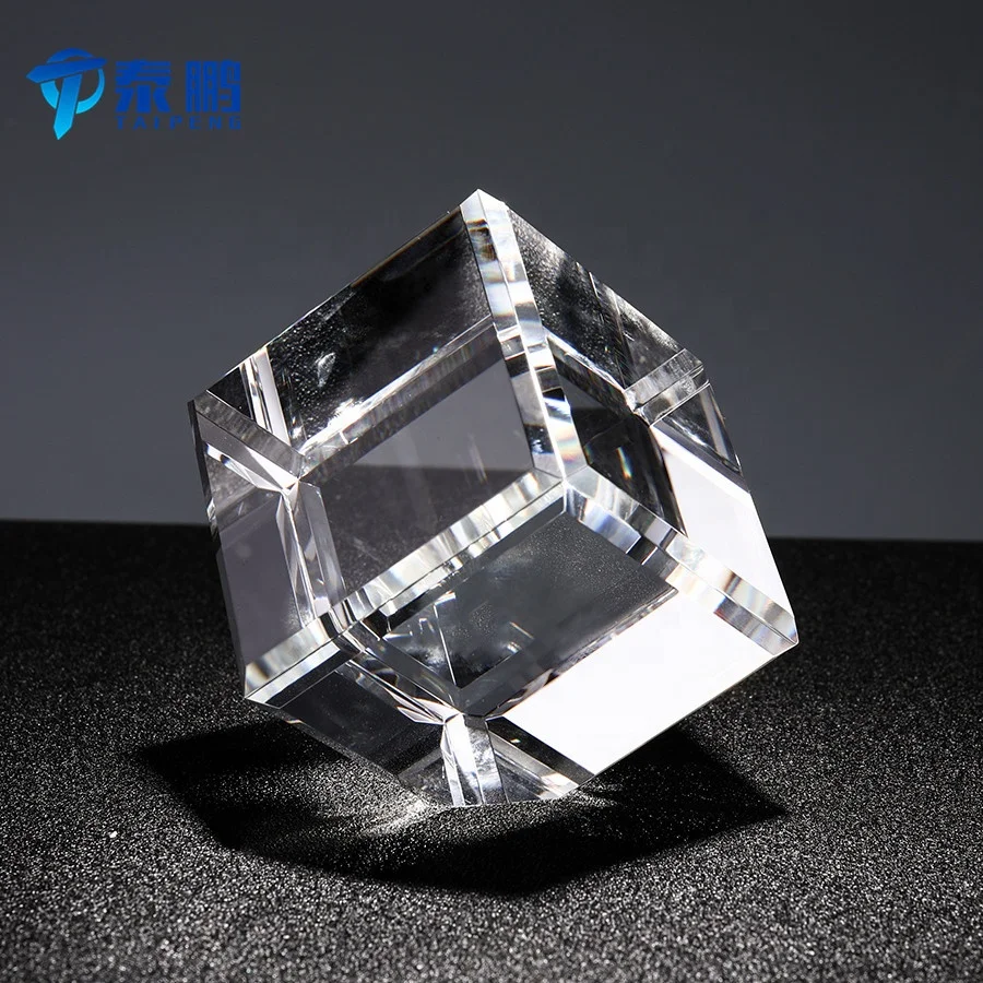 
RTS Wholesale k9 3d laser blank crystal cube paperweight for engraving 2D or 3D picture 