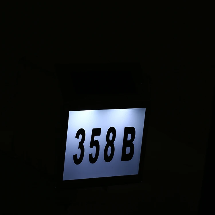 Stainless steel 2 pcs LED 0.2W  solar power house number light