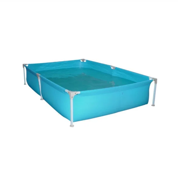3000L Rectangular Galvanized Steel Frame Fish Tank Pool PVC Inflatable Indoor/Outdoor Aquaculture Pool Kids Sports Design Style