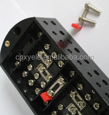 Black Bakelite 3 Phase test Terminal Block With Transparent Cover
