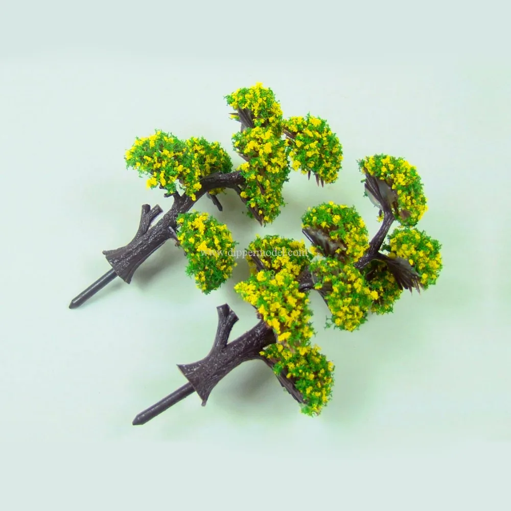 Mini artificial plastic scale model Podocarpus tree