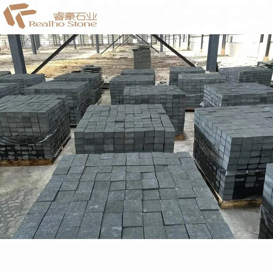 Cheap price flamed new G684 flooring tiles black basalt exterior paving stones