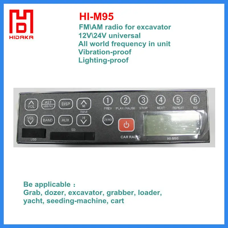 SD USB Chinese Manufacturer AM FM Radio with Excavator Function