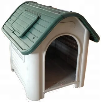 Dog Plastic Kennel Metal Door with Window in the Roof