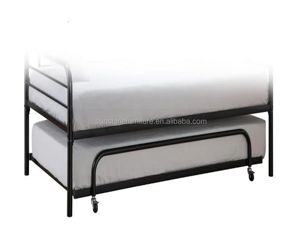 twin daybed trundle spare bed metal black frame loft bunk beds dorm mattress beds
