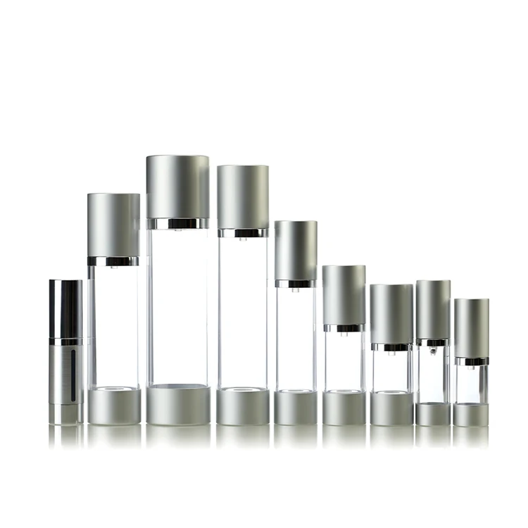 
10ml 30ml 60ml 100ml 120ml 200ml Aluminum Cap Round Airless Pump Spray Serum Body Lotion Bottle WSZ 