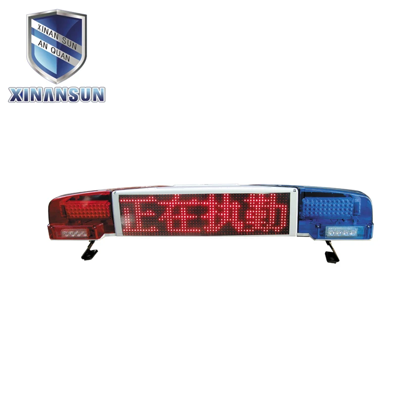 
Red Blue LED aluminium Base Police Emergency Car Roof Strobe Flashing Warning Lightbar 