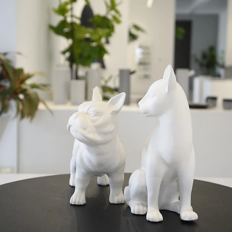 Дешевый онлайн-продажа, матовый рекламный подарок, керамическое украшение для животных, домашнее украшение ручной работы