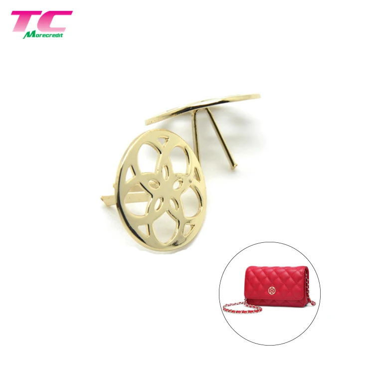 Hollow Design Shiny Gold Metal Letter Name Logo Label For Abaya