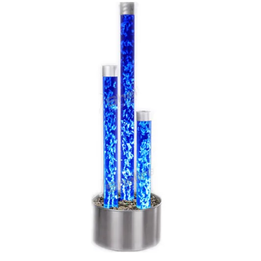 Interior Wedding Decoration Pillars Bubble Tubes Sensory Led Floor Lamps Water Bubble Lamp