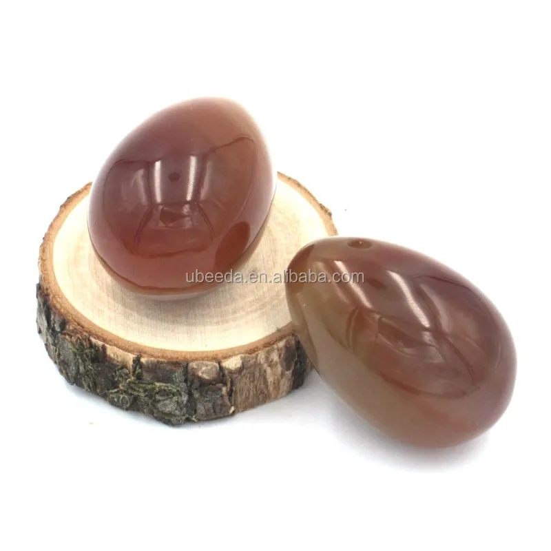 Reasonable price drilled chakra healing stones red carnelian yoga eggs