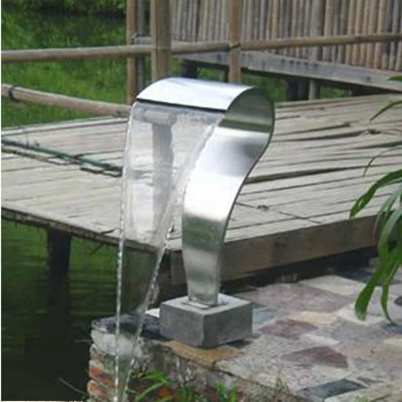 Stainless Steel Outdoor Waterfall Fountain