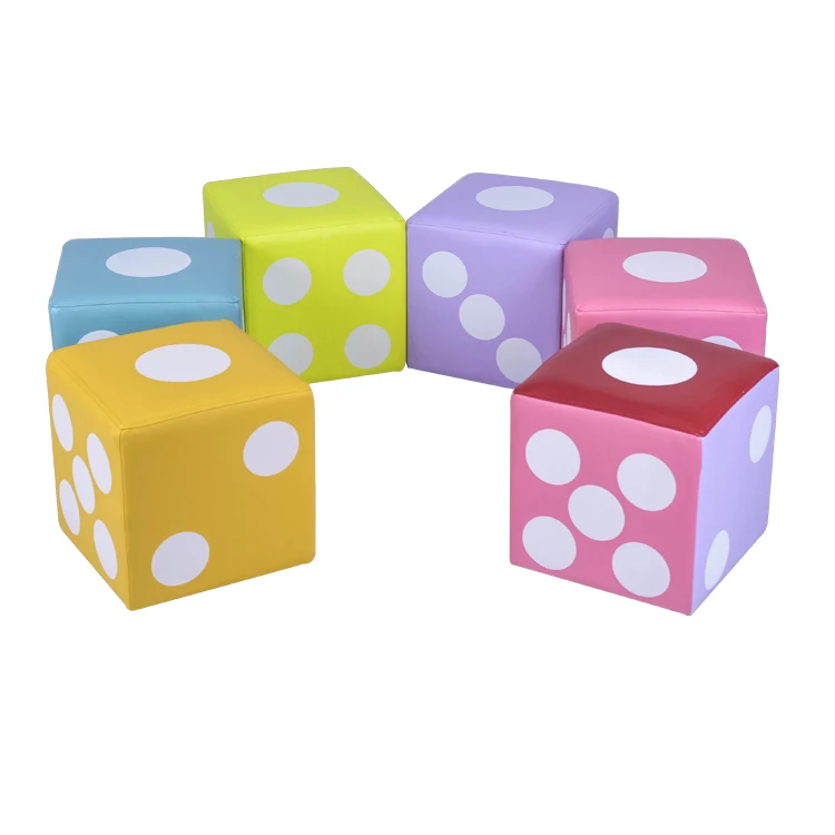 Casual cube modern footstool ottoman