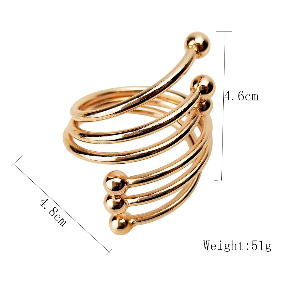 spiral gold napkin rings for wedding