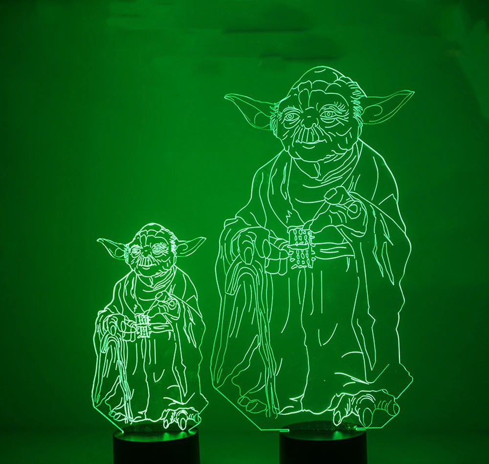 TG Иллюзия светодиодная акриловая лампа OEM новый большой размер 3D комната с CE Ross Сертификация переключатель RGB Изменение цвета света USB 38.2x20mm