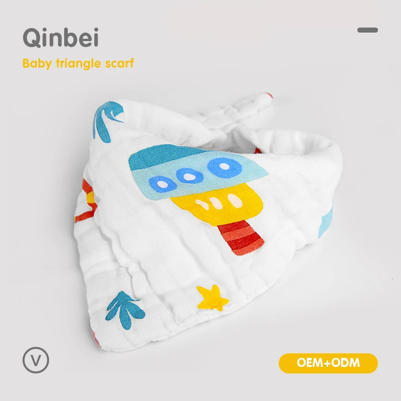 Organic Cotton  Infant Toddler Drooling bibs  baby soft  bibs muslin baby bibs