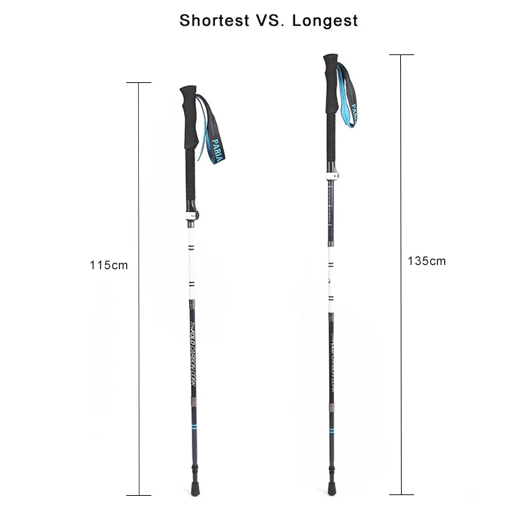 RTS Kinggear EVA Handle Folding Aluminum Trekking Pole With Quick Lock