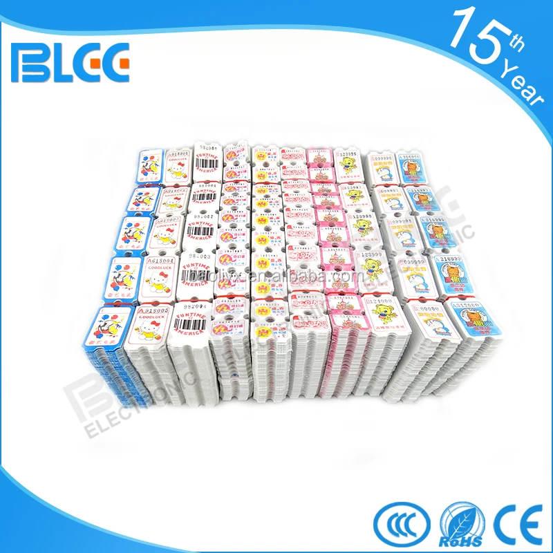 Customized pull tabs lottery redemption printing tickets for Game machine with wholesale price from China
