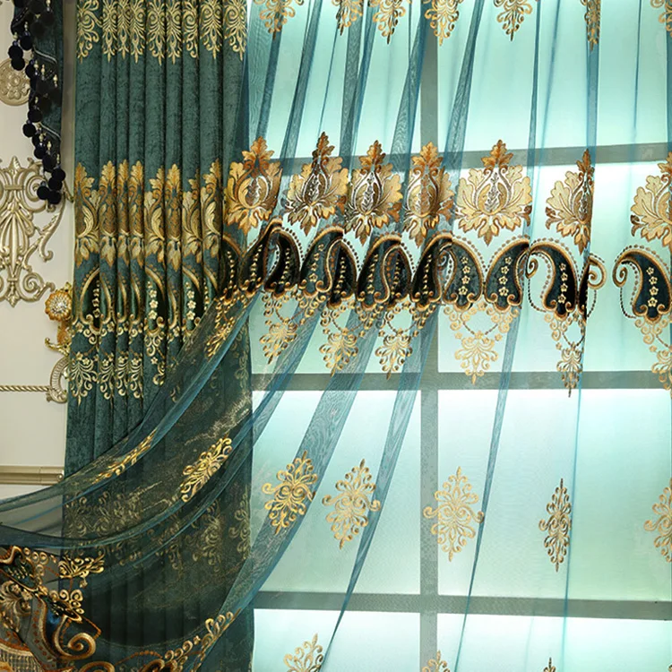 Турецкие дизайнерские занавески с вышивкой, бархатные занавески из полиэстера для гостиной, плоские занавески из 100% полиэстера