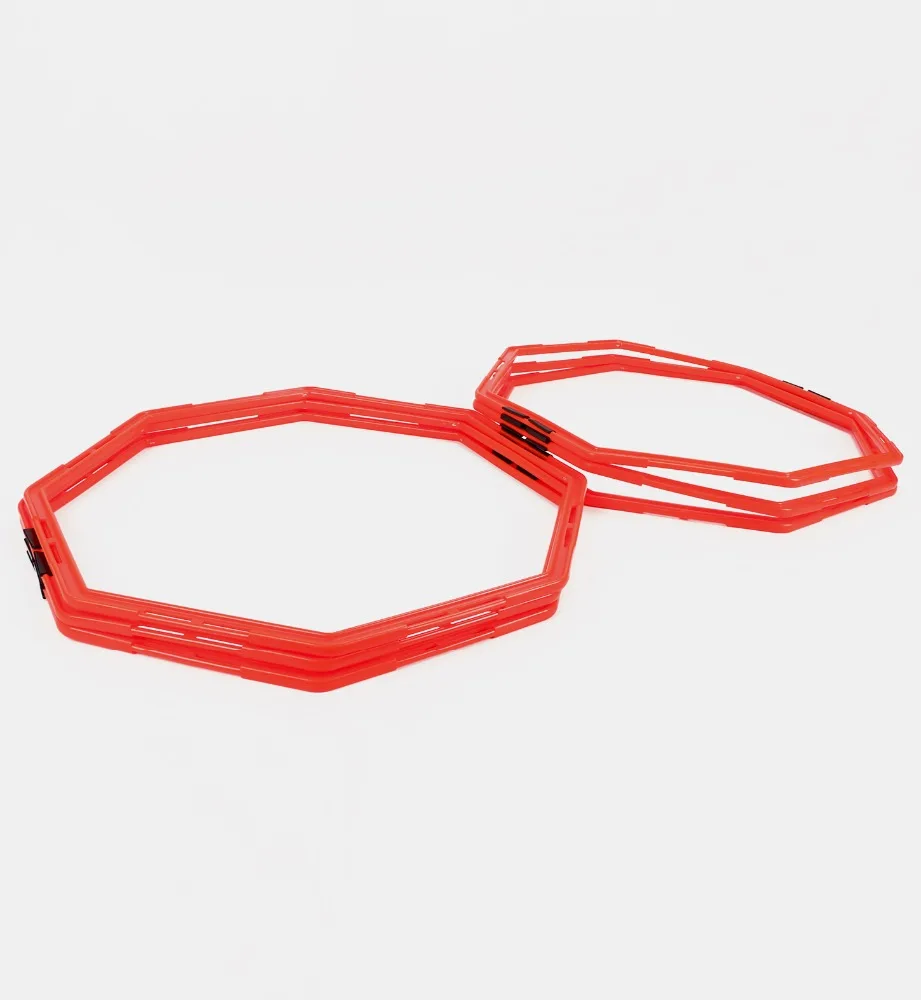 
Hexagonal Speed and Agility Training Aid Rings Ladders Hurdles For Soccer/Football/Basketball with Carrying Bag, 6 Pieces 