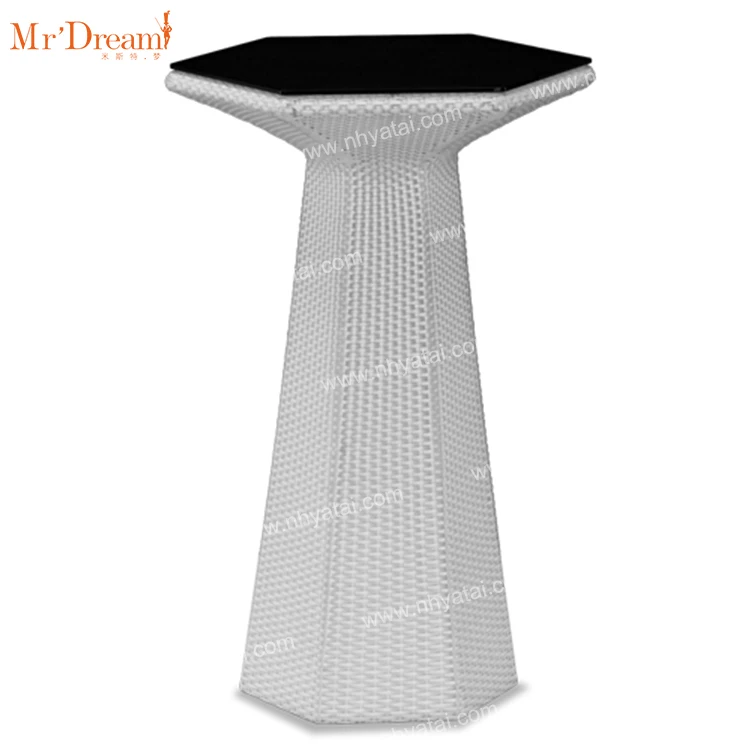 Mr.Dream high quality china furniture supplier white pe rattan kitchen bar stools