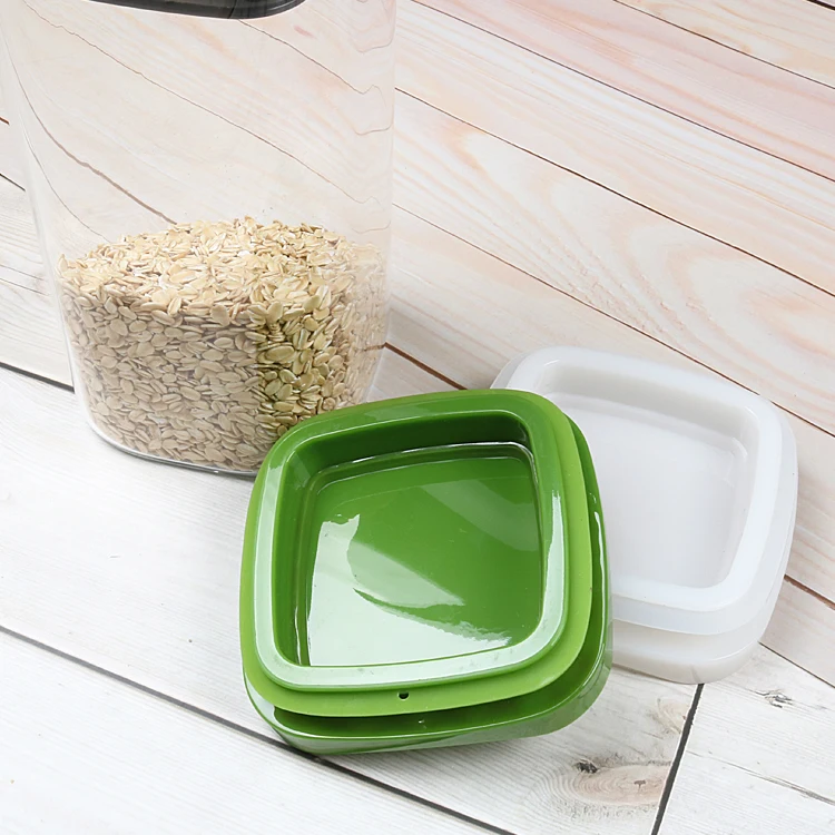 
Transparent Food Storage Canister Clear Borosilicate Glass Jar with Square Lid 