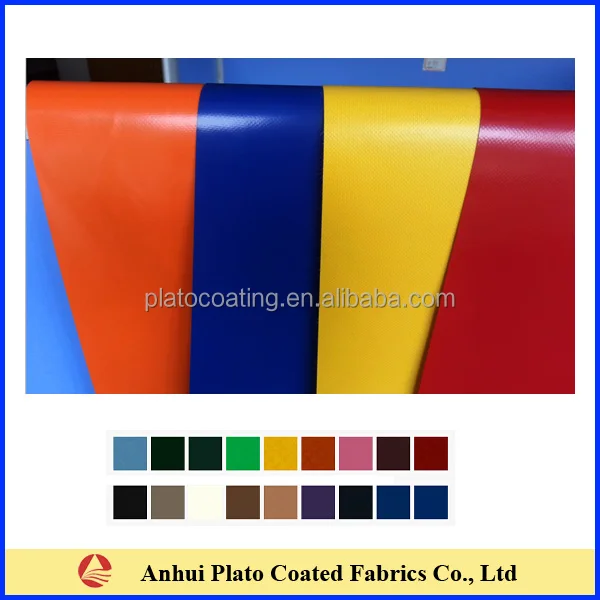 Real knife coated woven 18oz pvc polyester tarpaulin fabric at a very competitive price