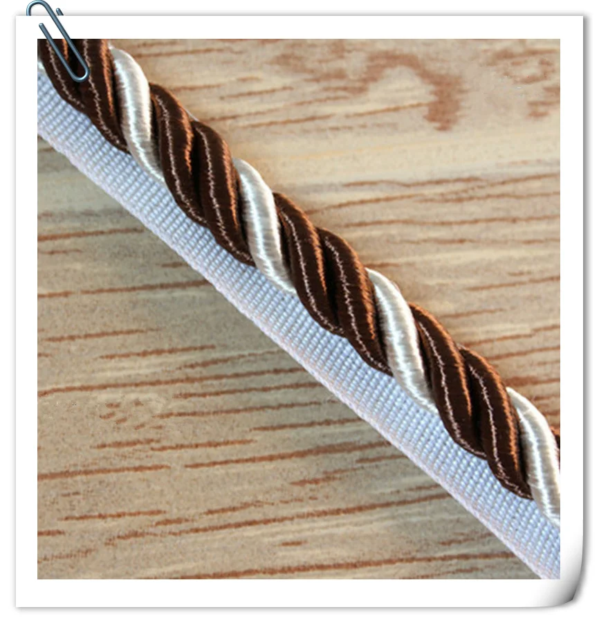 Factory direct sales high quality gold colour 8mm polyester cord rope