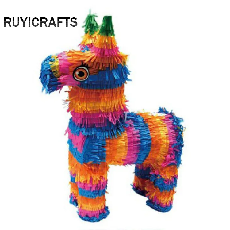 Rainbow 22inch Donkey Pinata for Kids Birthday Party Celebrations