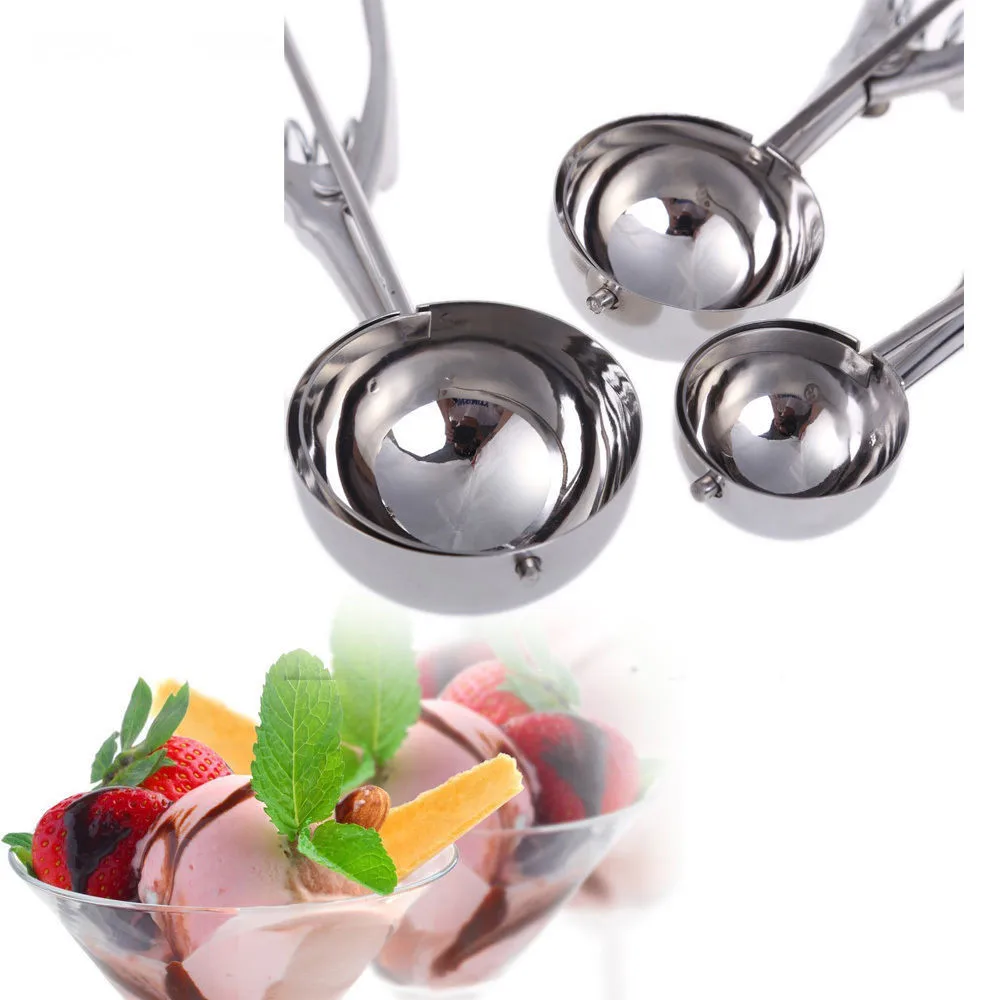5cm 40CC Spoon 304 Stainless Steel Ice Cream Scoop with Strong Metal handle