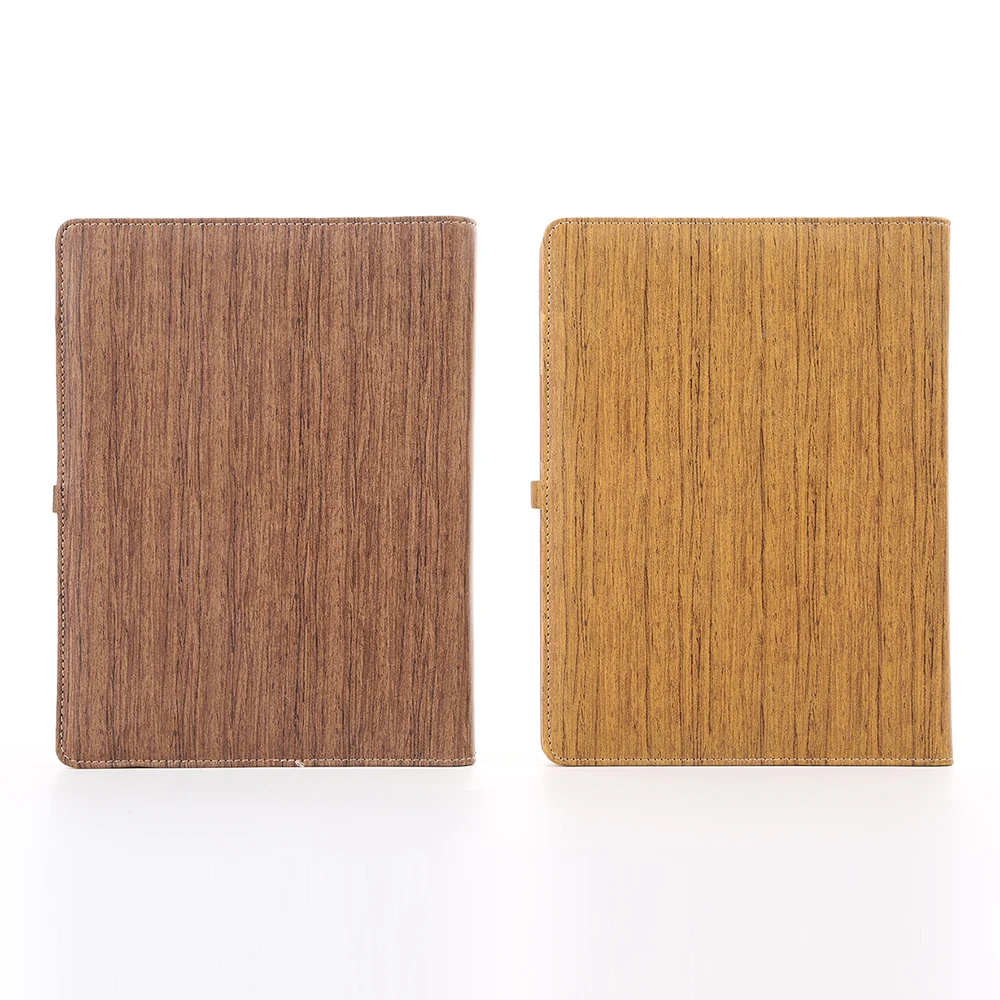 China erasable bamboo wooden texture cover notebook diaries for corporate gifting