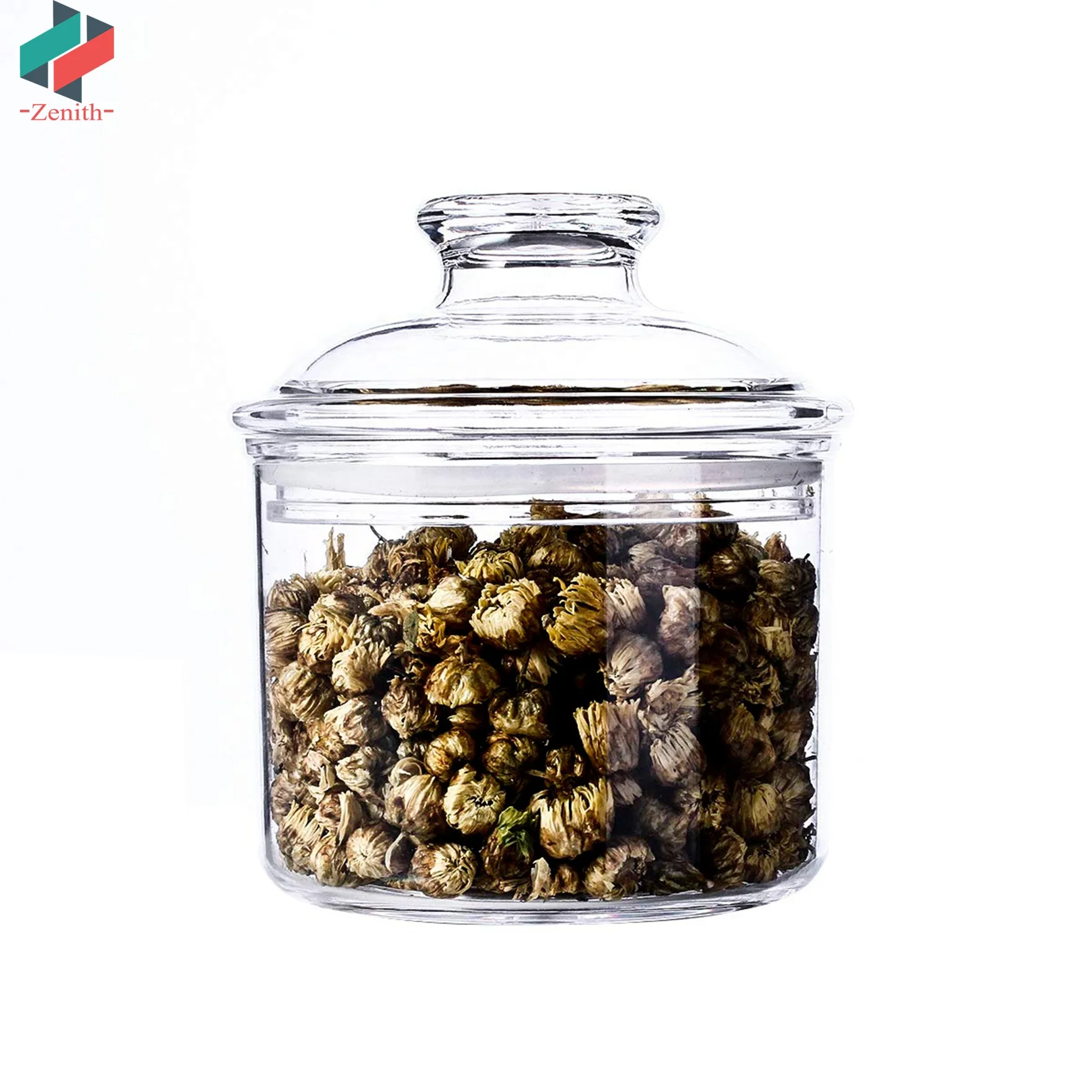ZNK00087 Small Sugar Salt Tea Spices Herbs Condiments Canister Clear Acrylic Airtight Storage Jars with Silicone Sealing Ring