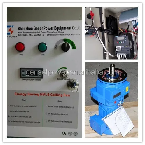 Промышленные большие потолочные вентиляторы с большой площадкой диаметром 24 фута