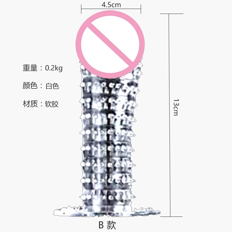 Newest Adult Transparent Crystal Penis Sheaths Cock Ring Sleeve Condom Male Sex Product