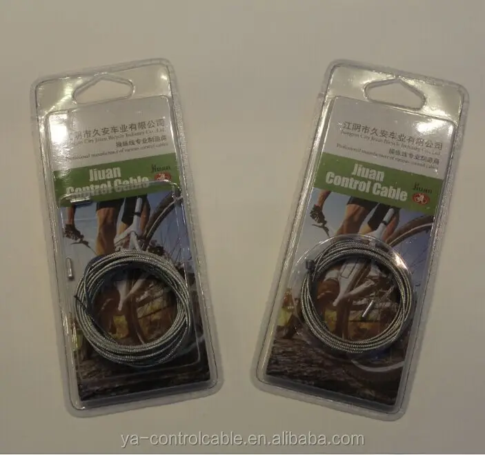 Blister packing bicycle brake cable